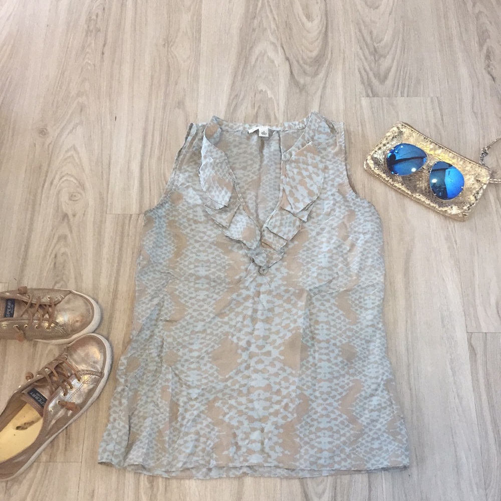 Banana Republic Ruffle Print Blouse